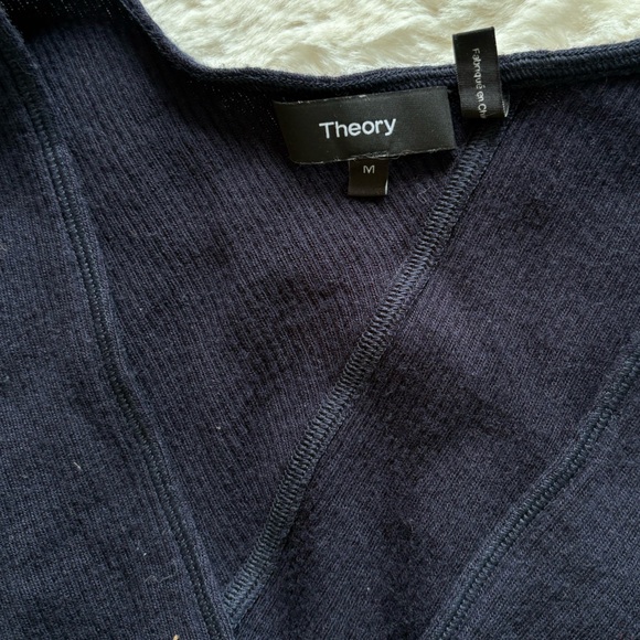 Theory Navy Sleeveless V-Neck Maxi Dress - Picture 6 of 10